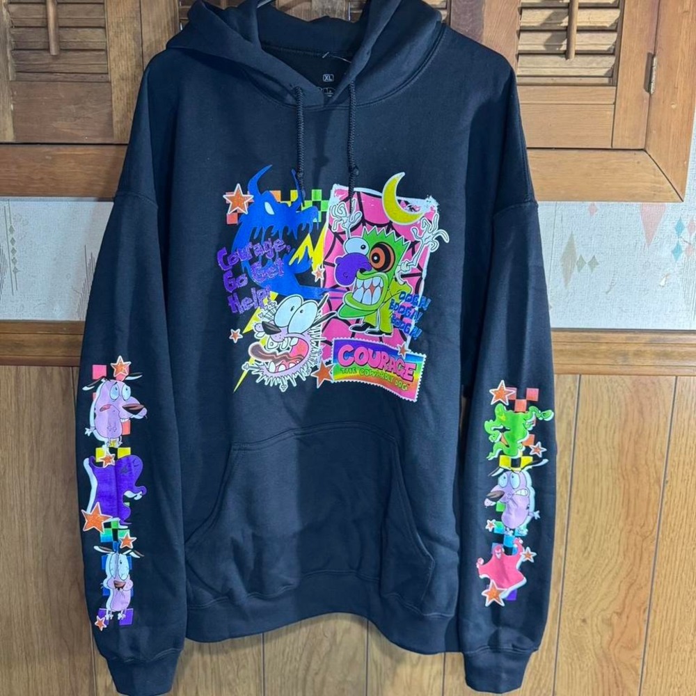 Courage the Cowardly Dog hoodie‎ Size XL NWT